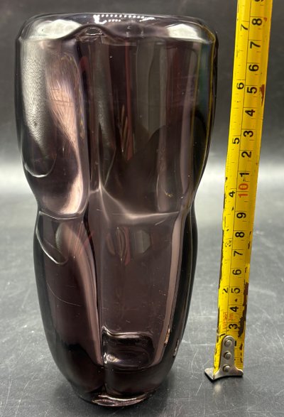 COLORED GLASS VASE