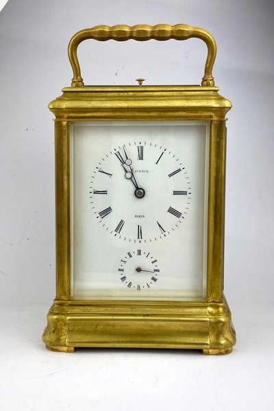 Carriage clock " grande sonnerie, petite sonnerie, silence " circa 1880