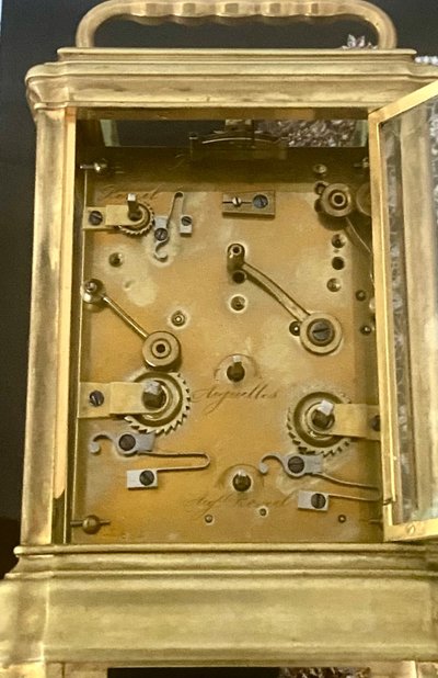 Carriage clock " grande sonnerie, petite sonnerie, silence " circa 1880