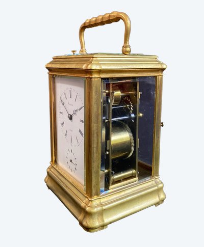 Carriage clock " grande sonnerie, petite sonnerie, silence " circa 1880
