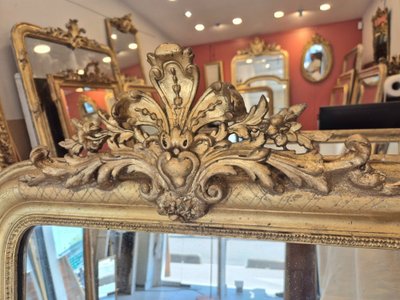 Louis Philippe gilded cartouche mirror