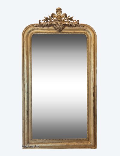 Louis Philippe gilded cartouche mirror