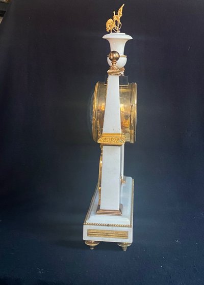 Marble and gild bronze portico clock circa 1780