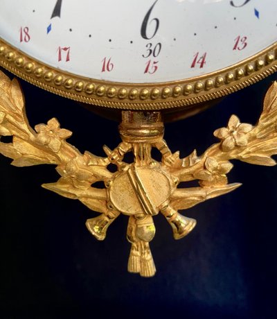 Marble and gild bronze portico clock circa 1780