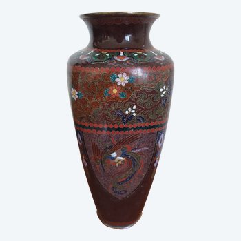 Giappone, periodo Meiji Vaso cloisonné 18,5 cm (h)