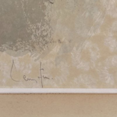 Leonor FINI zwei Kindergesichter Lithografie