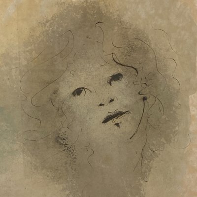 Leonor FINI zwei Kindergesichter Lithografie