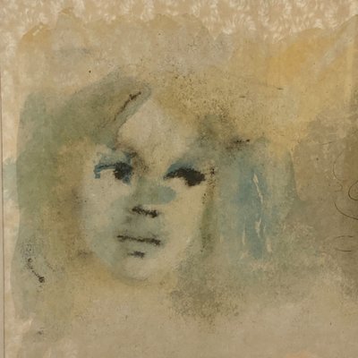Leonor FINI zwei Kindergesichter Lithografie