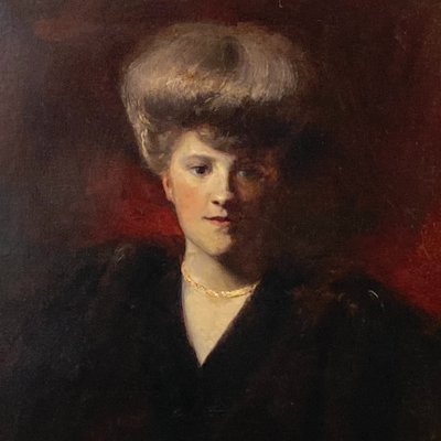 Huile sur toile portrait de femme