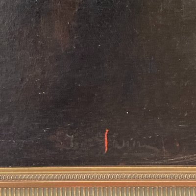Huile sur toile portrait de femme