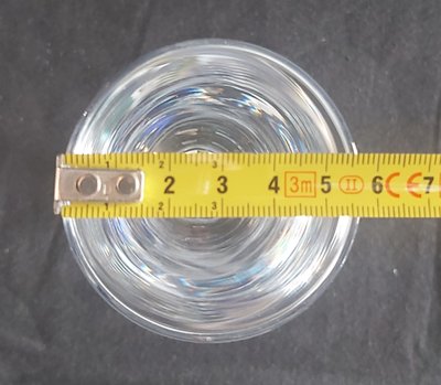 Set of crystal glasses, blue drop at the top of the leg.