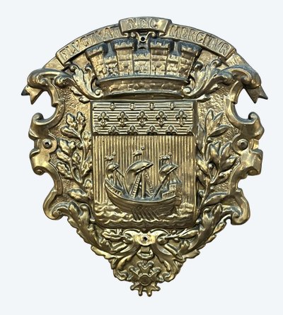 Écusson aux armoiries de la ville de Paris, réalisé pour les rames du métro Sprague Thomson