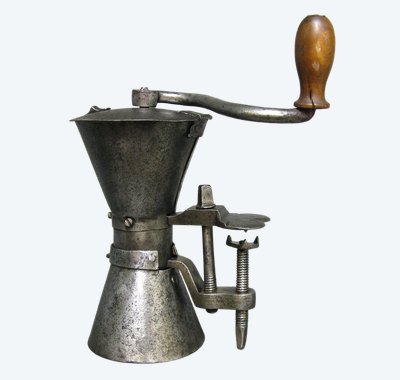 Moulin à Café En Fer Forgé de Forme Sablier XVIIe/XVIIIe.