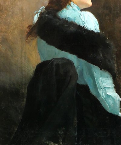 Alfred-Marie MISARD 1875-1914 Portrait de femme, tableau, 1903, impressionnisme Art Nouveau