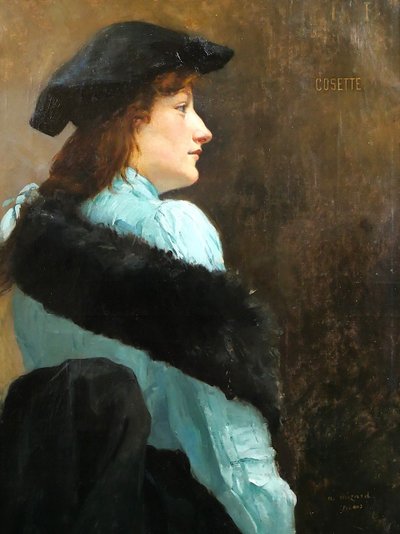 Alfred-Marie MISARD 1875-1914 Portrait de femme, tableau, 1903, impressionnisme Art Nouveau