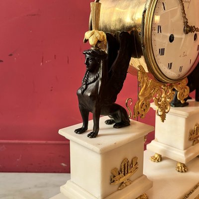 Rare Etruscan clock, late Louis XVI period