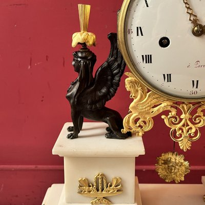 Rare Etruscan clock, late Louis XVI period