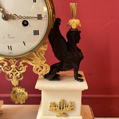 Rare Etruscan clock, late Louis XVI period
