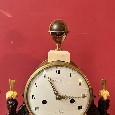 Rare Etruscan clock, late Louis XVI period