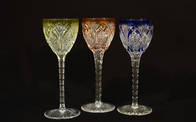 Set di 3 bicchieri Etzel, cristallo