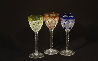 Set di 3 bicchieri Etzel, cristallo