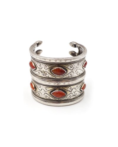 Bracciale turkmeno in argento sterling