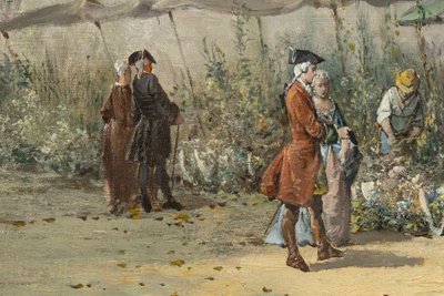 Coppia di dipinti, olio su tela fine XIX secolo