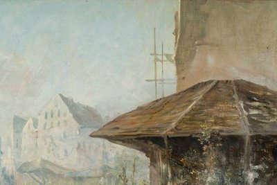 Coppia di dipinti, olio su tela fine XIX secolo