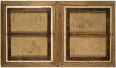 Coppia di dipinti, olio su tela fine XIX secolo