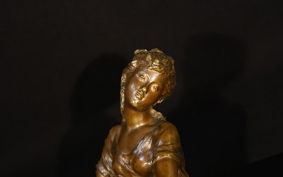Scultura in bronzo firmata Louis Gossin