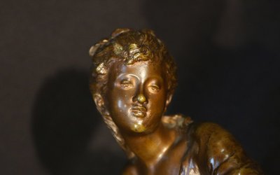 Scultura in bronzo firmata Louis Gossin