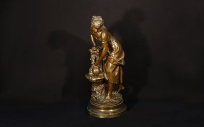 Scultura in bronzo firmata Louis Gossin