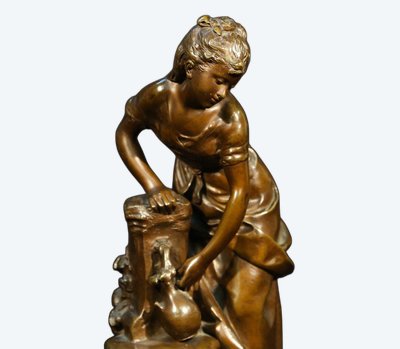 Scultura in bronzo firmata Louis Gossin