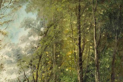 Coppia di dipinti di paesaggi, fine del XIX secolo