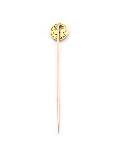 Wiese Chimäre Nadel aus 18k Gold, Krawattennadel, Neo-Renaissance, Neo-Gotik, mittelalterlich