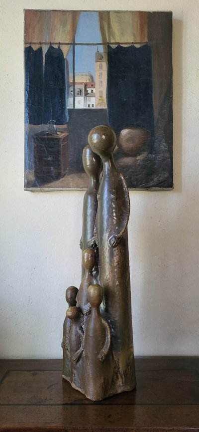 Sculpture en grès "La Famille" Maume, Héraud, Pereira, La Borne