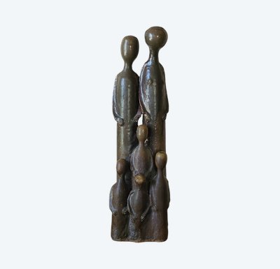 Sculpture en grès "La Famille" Maume, Héraud, Pereira, La Borne