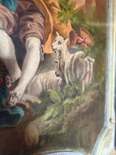 Peinture de boiseries ou de trumeaux datant du 19e siècle belle peinture 
