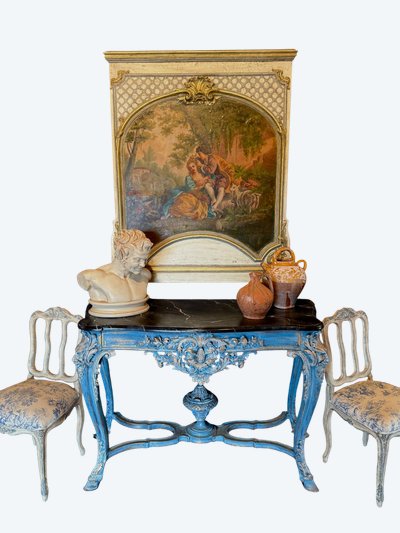Peinture de boiseries ou de trumeaux datant du 19e siècle belle peinture 
