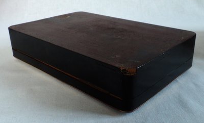 Scatola per giochi di carte in intarsio di Boulle, legno annerito e ottone, periodo Napoleone III