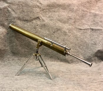 Lunette astronomique laiton, XXe siècle