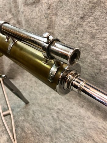 Lunette astronomique laiton, XXe siècle