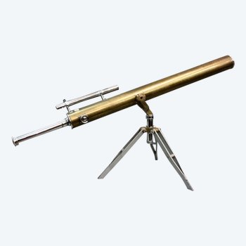 Lunette astronomique laiton, XXe siècle