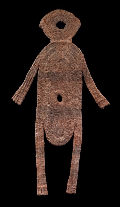 Timbuwarra-Figur, Stammeskunst, Ozeanische Kunst, Kultfigur Korbflechterei, Pazifische Kunst, 85 cm