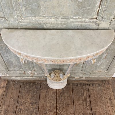 Console demie lune Louis XVI