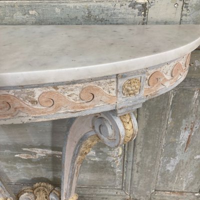 Console demie lune Louis XVI