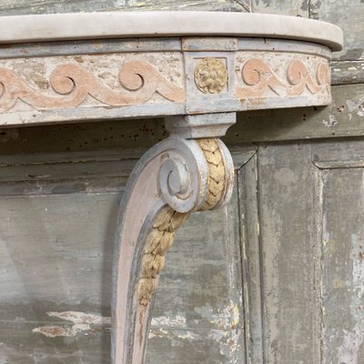 Console demie lune Louis XVI