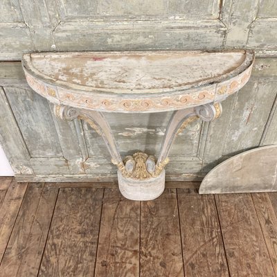 Console demie lune Louis XVI