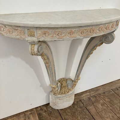 Console demie lune Louis XVI