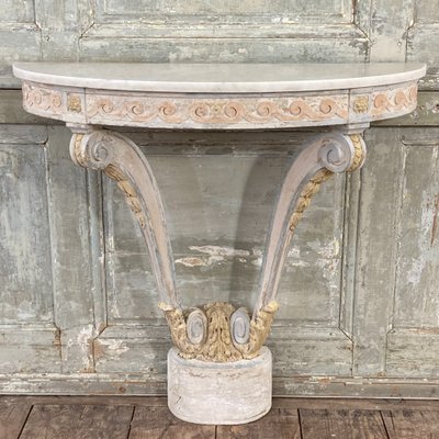 Console demie lune Louis XVI